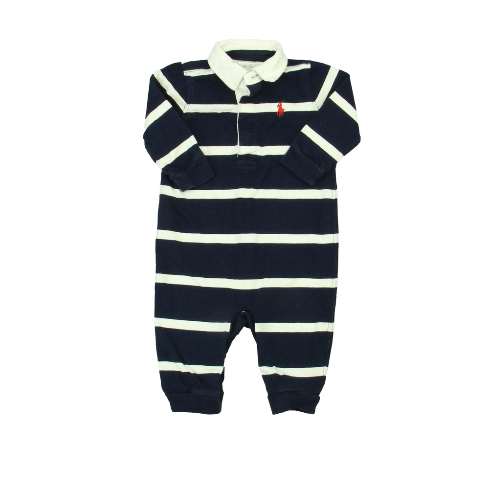 Ralph Lauren Boys Blue | White | Stripes Long Sleeve Outfit size: 6 Months - Picture 2 of 2